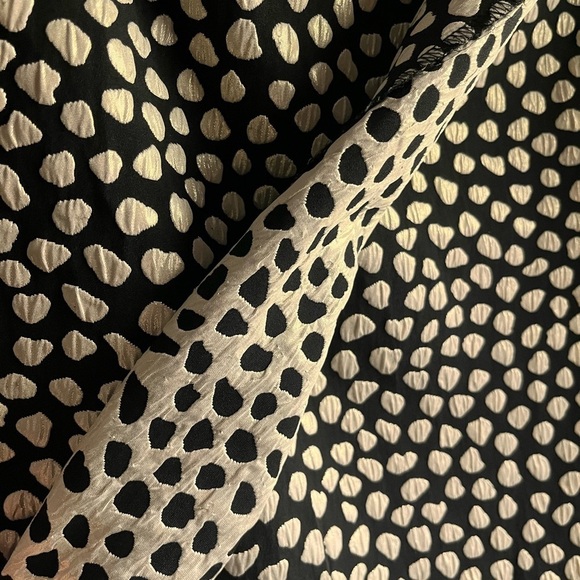 NWT. J. Crew Black with Gold Metallic Jacquard Satin Lined Skirt - Picture 3 of 14